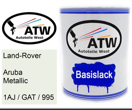 Land-Rover, Aruba Metallic, 1AJ / GAT / 995: 1L Lackdose, von ATW Autoteile West.